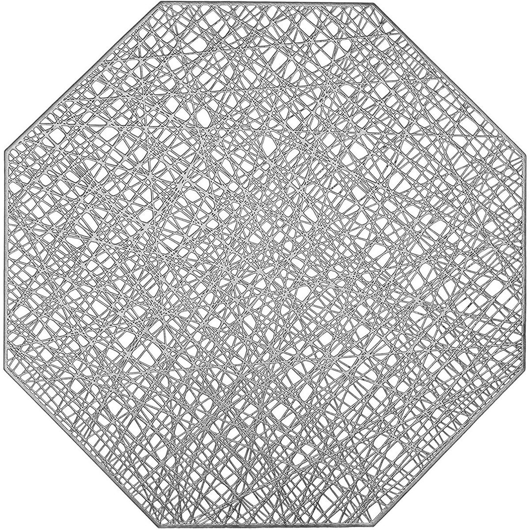 Chargeurs / sets de table hexagonaux, paquet de 2 - Argent